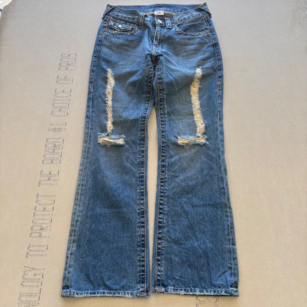 Y2K True Religion Billy Distressed Baggy‎ Jeans